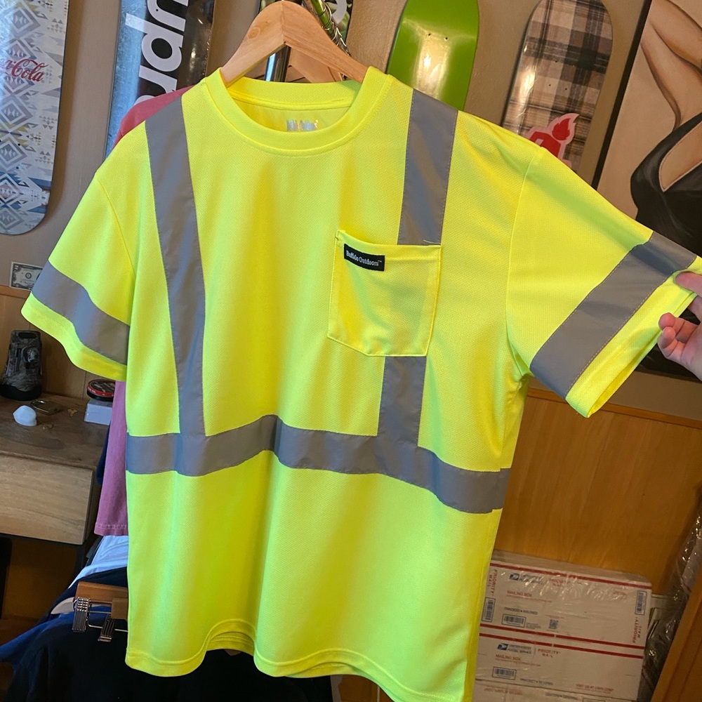 High Visibility Reflective Yellow Work Shirt / Ve… - image 2